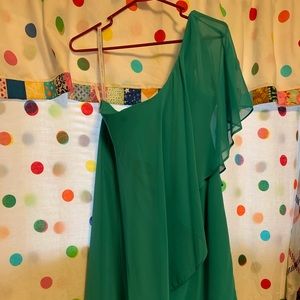 🐢 Alfred Angelo Jade One-Shoulder Knee-Length